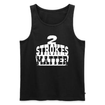 2 Strokes Matter! Motocross Dirt Biker Gift Idea - Men's Premium Organic Tank Top - black - Front - AI Model Male 178 light (178cm)