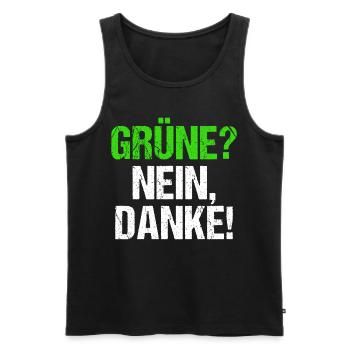 Grüne? Nein Danke! Anti Grünen Gegen Grüne - Männer Premium Bio Tank Top - Schwarz - Vorne - AI Model Male 178 light (178cm)