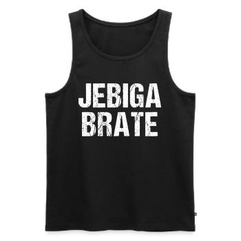 Jebiga Brate - Balkans drôles Jugo Yougoslavie - Débardeur bio Premium Homme - noir - Devant - AI Model Male 178 light (178cm)