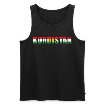 Kurdistan Kurdisch Flagge Kurden - Männer Premium Bio Tank Top - Schwarz - Vorne - Michal (187cm)