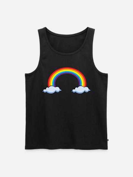 Rainbow with clouds | Rainbow - Men's Premium Organic Tank Top - black
