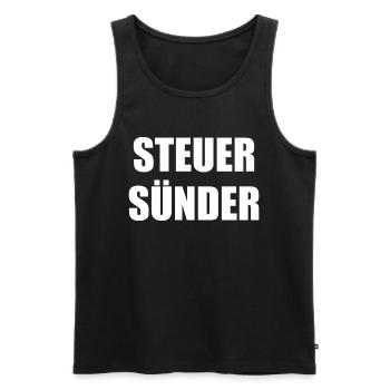 Steuersünder Steuer Finanzen Finazamt Fun Spruch - Männer Premium Bio Tank Top - Schwarz - Vorne - Michal (187cm)