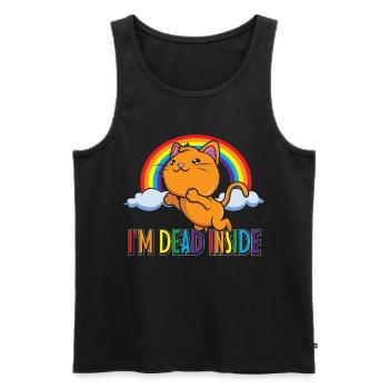 I'm Dead Inside Sarcastic Happy Sarcasm Kawaii - Men's Premium Organic Tank Top - black - Front - AI Model Male 178 light (178cm)