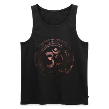 Om Ohm Aum Symbol Yoga spirituel cadeau - Débardeur bio Premium Homme - noir - Devant - AI Model Male 178 light (178cm)