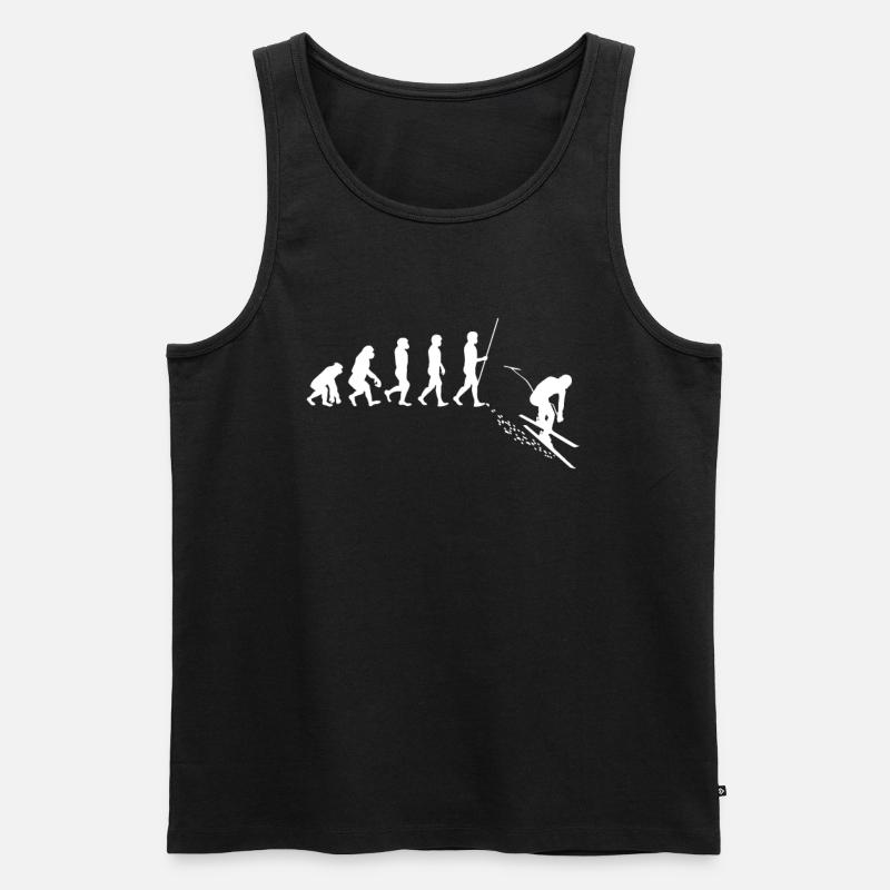 Ski evolution - Men's Premium Organic Tank Top - black