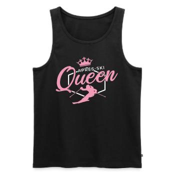 Après-Ski Queen Frauen Apres Ski Outfit - Männer Premium Bio Tank Top - Schwarz - Vorne - Michal (187cm)