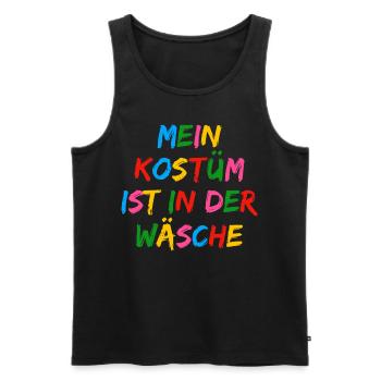 Mein Kostüm ist in der Wäsche Karneval Fasching - Männer Premium Bio Tank Top - Schwarz - Vorne - Michal (187cm)