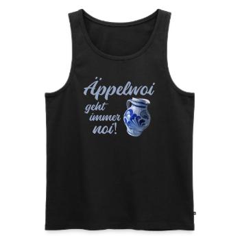 Äppelwoi Geht Immer Noi - Männer Premium Bio Tank Top - Schwarz - Vorne - Michal (187cm)