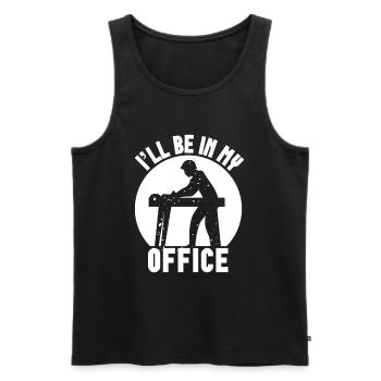 Carpenter - I'm in my office. - Men's Premium Organic Tank Top - black - Front - Michal (187cm)
