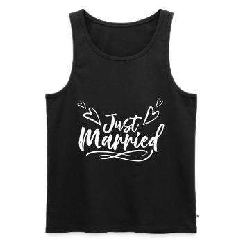 Party, wedding, celebration Wedding gifts | JGA - Men's Premium Organic Tank Top - black - Front - Michal (187cm)