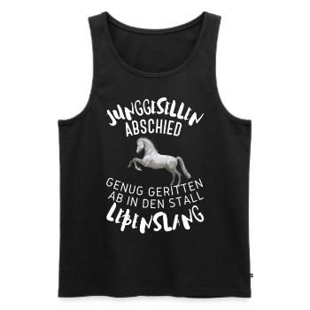 JUNGGESELLENABSCHIED Lustig Single Geschenkidee - Männer Premium Bio Tank Top - Schwarz - Vorne - Michal (187cm)