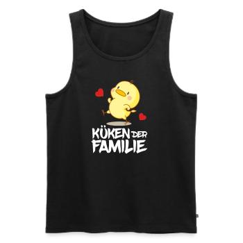 Küken der Familie Geschenkidee Geburtstag - Männer Premium Bio Tank Top - Schwarz - Vorne - Michal (187cm)