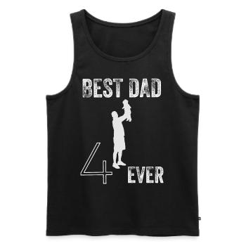Meilleure idée cadeau d'anniversaire papa - Débardeur bio Premium Homme - noir - Devant - Michal (187cm)