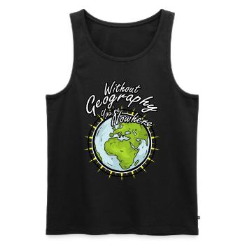 Geography Geografie Geschenk Idee - Männer Premium Bio Tank Top - Schwarz - Vorne - Michal (187cm)