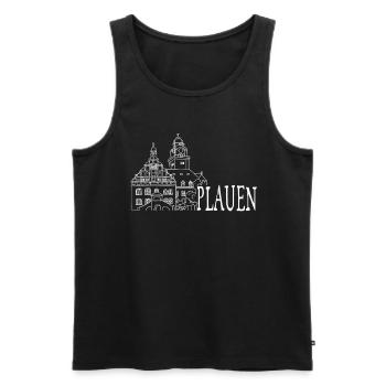 plauen - My city - - Home - Men's Premium Organic Tank Top - black - Front - AI Model Male 178 light (178cm)