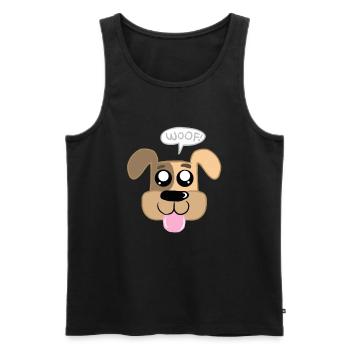 Dog pug shepherd labrador bulldog pet - Men's Premium Organic Tank Top - black - Front - Michal (187cm)