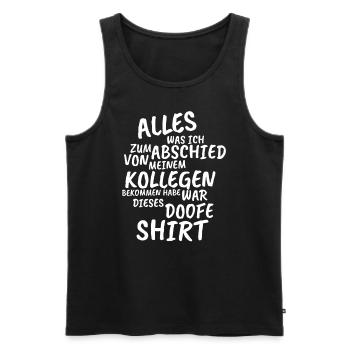 Ruhestand Mitarbeiter Kollegen Abschied Geschenk - Männer Premium Bio Tank Top - Schwarz - Vorne - Michal (187cm)
