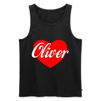 Oliver Idée cadeau Drôle Michael - Débardeur bio Premium Homme - noir - Devant - Michal (187cm)