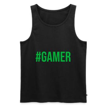 GAMING - Männer Premium Bio Tank Top - Schwarz - Vorne - Michal (187cm)