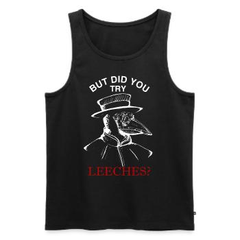 Plague Doctor Plague Doctor Black Dead Leech - Men's Premium Organic Tank Top - black - Front - AI Model Male 178 light (178cm)