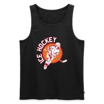 ICE HOCKEY - Men's Premium Organic Tank Top - black - Front - AI Model Male 178 light (178cm)