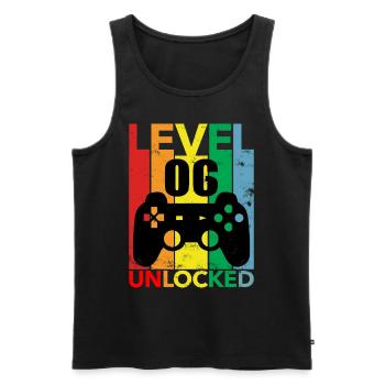 6th birthday boys men gaming gamer gift - Men's Premium Organic Tank Top - black - Front - Michal (187cm)