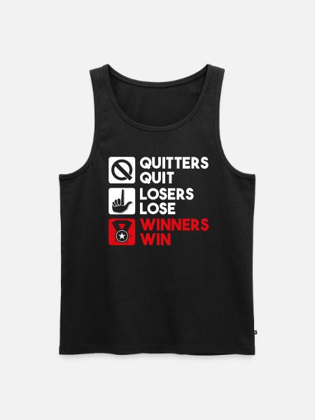 Gewinner Gewinnen Motivationsspruch - Männer Premium Bio Tank Top - Schwarz