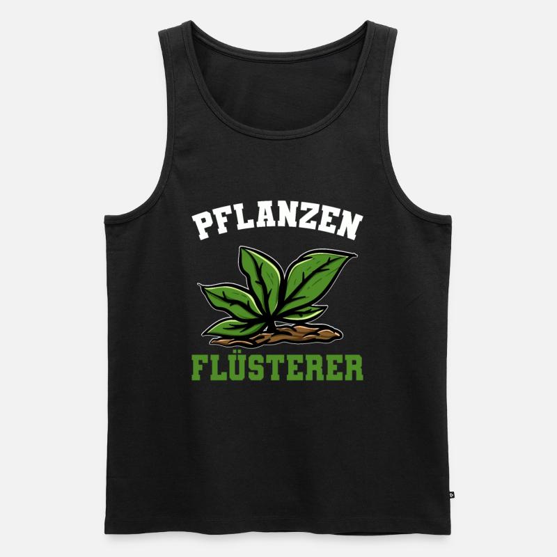 Pflanzenflüsterer - Männer Premium Bio Tank Top - Schwarz