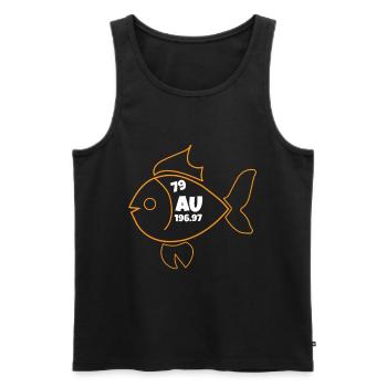 Au poisson rouge - Débardeur bio Premium Homme - noir - Devant - AI Model Male 178 light (178cm)
