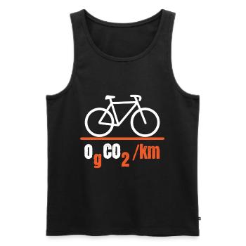 Bicycle environmental protection - Men's Premium Organic Tank Top - black - Front - AI Model Male 178 light (178cm)