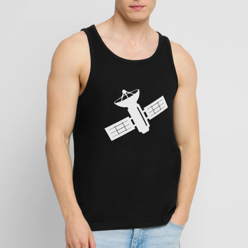 Satellite orbite spatiale idée cadeau Débardeur bio Premium Homme