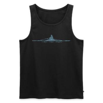 Rudern Rowing Wordart - Männer Premium Bio Tank Top - Schwarz - Vorne - AI Model Male 178 light (178cm)