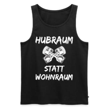 Hubraum statt Wohnraum - Männer Premium Bio Tank Top - Schwarz - Vorne - Michal (187cm)