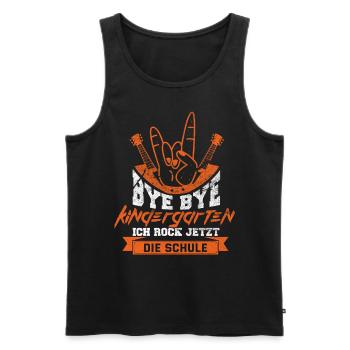 Bye Bye Kindergarten Ich Rock Jetzt Die Schule - Männer Premium Bio Tank Top - Schwarz - Vorne - Michal (187cm)