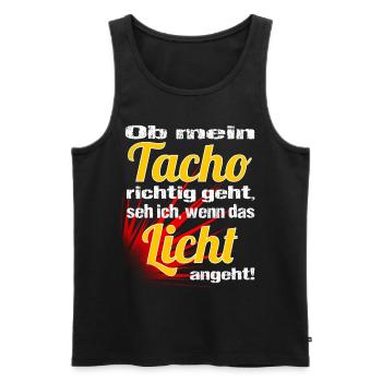 Auto Motorrad Mofa Moped Tacho Raser Spruch - Männer Premium Bio Tank Top - Schwarz - Vorne - Michal (187cm)