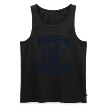 Bye Bye Kindergarten Ich Rock Jetzt Die Schule - Männer Premium Bio Tank Top - Schwarz - Vorne - Michal (187cm)