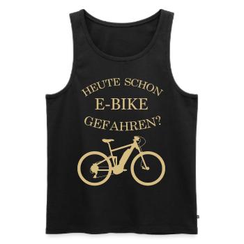 e bike e-bike spruch - Männer Premium Bio Tank Top - Schwarz - Vorne - Michal (187cm)