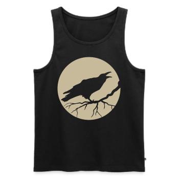 Raabe - Goth Gothic Gothicshirt - Männer Premium Bio Tank Top - Schwarz - Vorne - Michal (187cm)