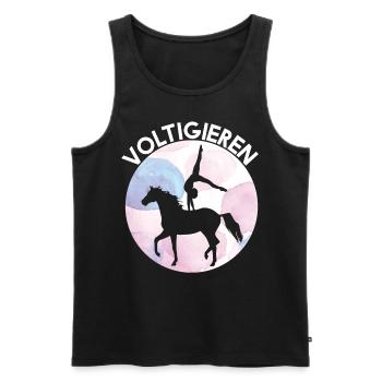 Voltigieren Pferd - Kunst Schön - Männer Premium Bio Tank Top - Schwarz - Vorne - Michal (187cm)