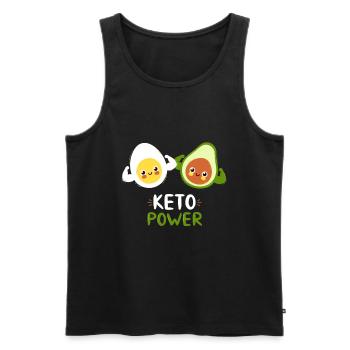 Keto power - Men's Premium Organic Tank Top - black - Front - AI Model Male 178 light (178cm)