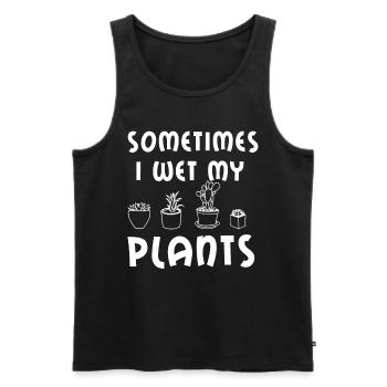 Sometimes I Wet My Plants - Männer Premium Bio Tank Top - Schwarz - Vorne - AI Model Male 178 light (178cm)