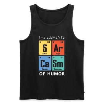 Sarcasm in elements of periodic table science - Men's Premium Organic Tank Top - black - Front - Michal (187cm)