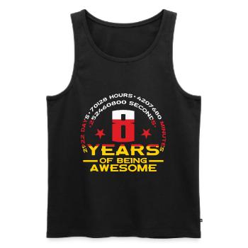 Seit 8 Jahren Großartig 8. Geburtstag Geschenk 8 - Männer Premium Bio Tank Top - Schwarz - Vorne - Michal (187cm)