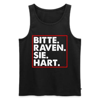Bitte raven Sie hart Goa Techno Dubstep - Männer Premium Bio Tank Top - Schwarz - Vorne - Michal (187cm)