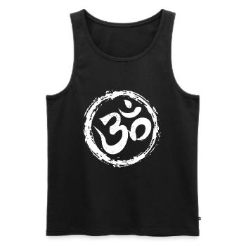 Om Yoga Zen Zazen Buddhismus Goa Dub Psydub - Männer Premium Bio Tank Top - Schwarz - Vorne - AI Model Male 178 light (178cm)