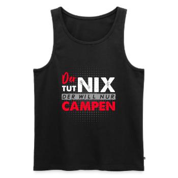 Der tut nix der will nur Campen Wohnwagen Camper C - Männer Premium Bio Tank Top - Schwarz - Vorne - Michal (187cm)