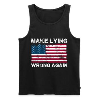 Anti- macht Lügen wieder falsch Protest - Männer Premium Bio Tank Top - Schwarz - Vorne - AI Model Male 178 light (178cm)