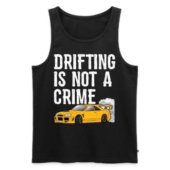 Drifting is not a Crime - Drift Race Car Gift idea - Men's Premium Organic Tank Top - black - Front - AI Model Male 178 light (178cm)