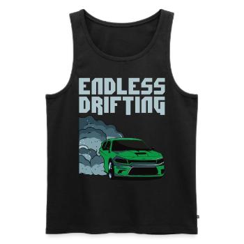 Perfect Endless Drifting - Cool Shirt Racecar - Men's Premium Organic Tank Top - black - Front - AI Model Male 178 light (178cm)