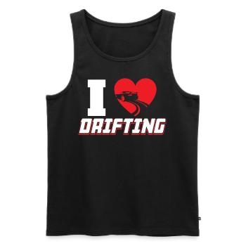 I love Difting - Herz Drift Motorsport Gift Idea - Männer Premium Bio Tank Top - Schwarz - Vorne - AI Model Male 178 light (178cm)
